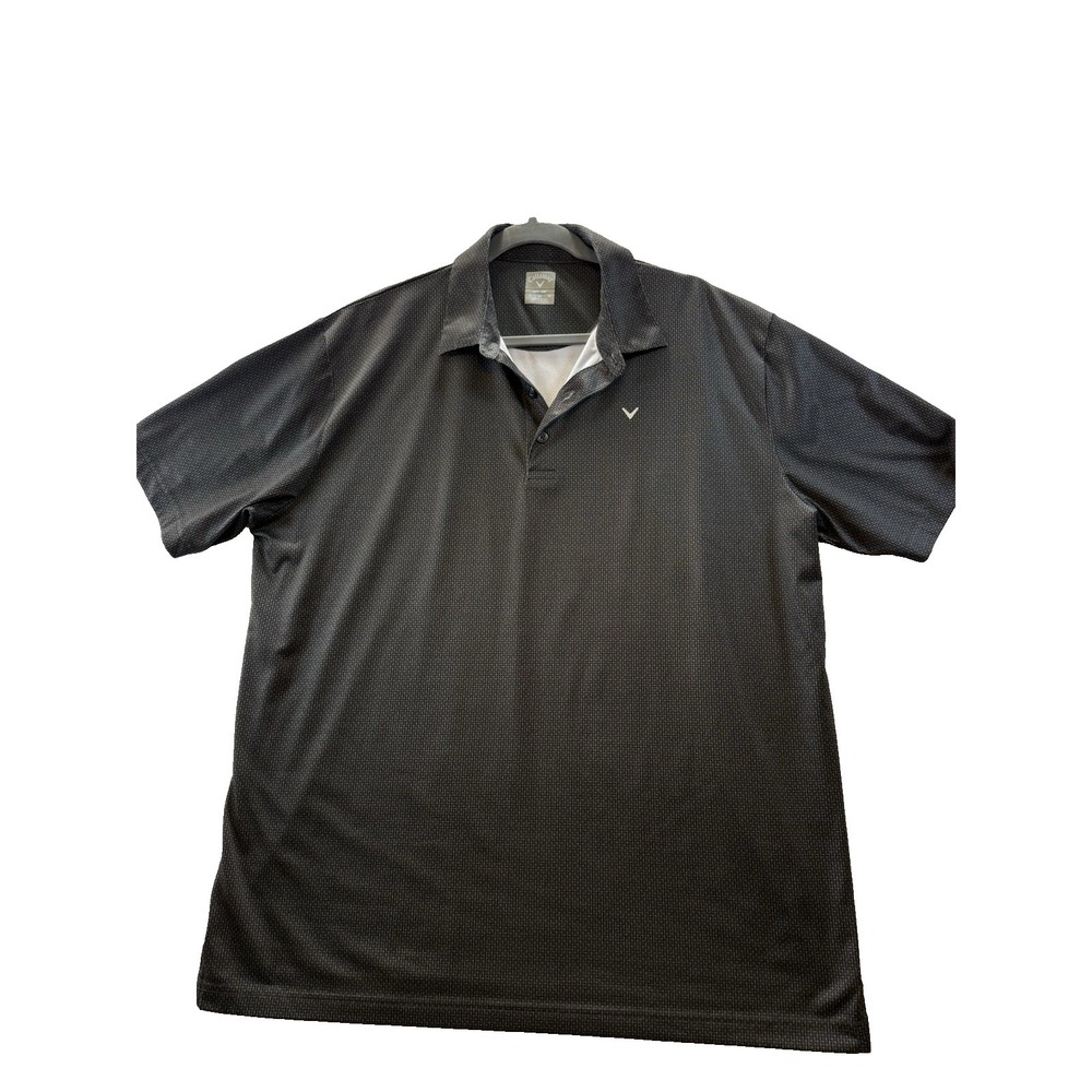 Callaway Opti-Dri All Over Box Print Golf Polo Performance Active Size XL